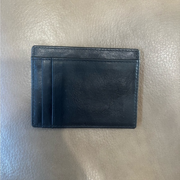 RFID Black genuine Leather Card Holder - Picture 1 of 3